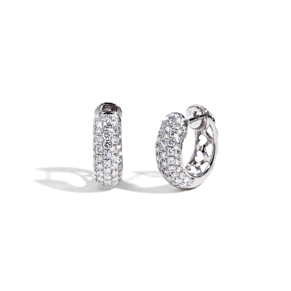 1.14ctw Pavé Diamond Huggie Earrings