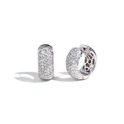 1.88ctw Pavé Diamond Wide Huggie Earrings - Private Label product