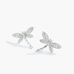 Diamond Dragonfly Stud Earrings