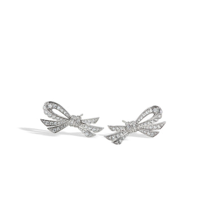 Diamond Pavé Bow Stud Earrings - Private Label product