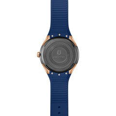 Accutron DNA Electrostatic Grey Dial Watch on Blue Rubber Strap - Rose Tone