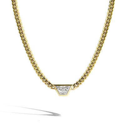 Trapezoid Diamond Bezel Cuban Link Necklace - Private Label product