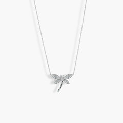 Diamond Dragonfly Pendant Necklace
