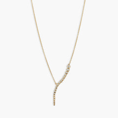 ONDYN Amazonia Diamond Bezel Necklace in 18K Yellow Gold