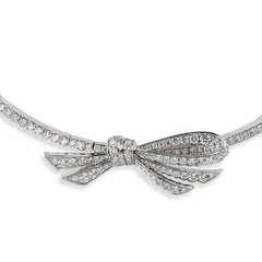 8 Carat Diamond Pavé Bow Choker