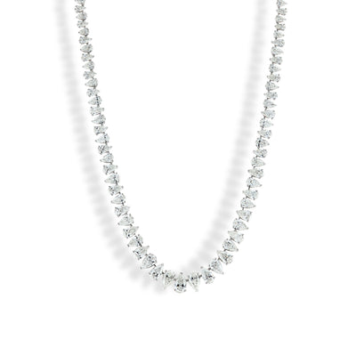 25 Carat Alternating Pear Diamond Tennis Necklace - Private Label product