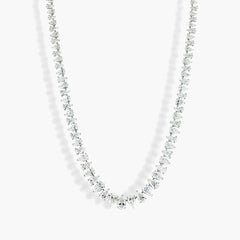 25 Carat Alternating Pear Diamond Tennis Necklace