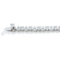 25 Carat Alternating Pear Diamond Tennis Necklace