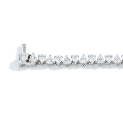 25 Carat Alternating Pear Diamond Tennis Necklace