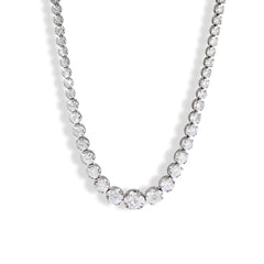 3 Carat Halfway Graduated Diamond Tennis Necklace