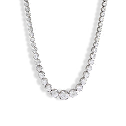 3 Carat Halfway Graduated Diamond Tennis Necklace