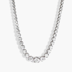 3 Carat Halfway Graduated Diamond Tennis Necklace
