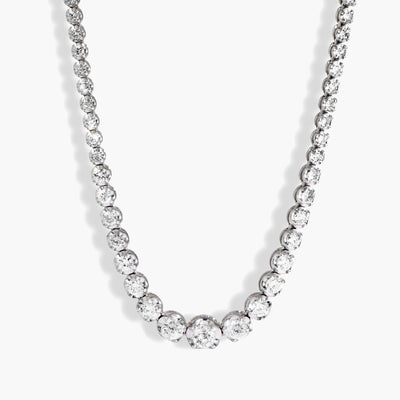 3 Carat Halfway Graduated Diamond Tennis Necklace - Private Label product