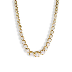 3 Carat Halfway Graduated Diamond Tennis Necklace