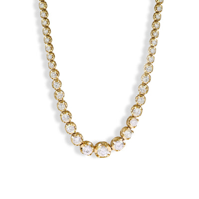 3 Carat Halfway Graduated Diamond Tennis Necklace - Private Label product