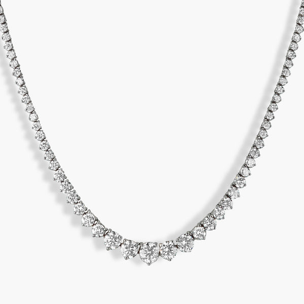 8 Carat Graduated Diamond Riviera Necklace