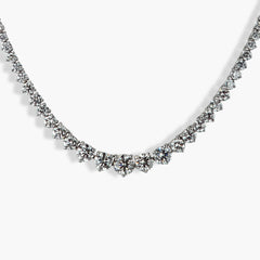 8 Carat Graduated Diamond Riviera Necklace