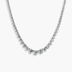 24 Carat Graduated Diamond Tennis Necklace