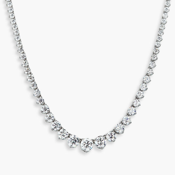 24 Carat Graduated Diamond Tennis Necklace