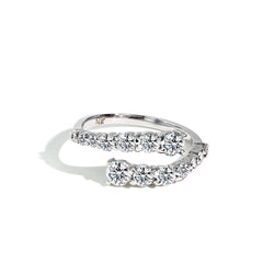 Diamond Bypass Ring in Rose Gold
