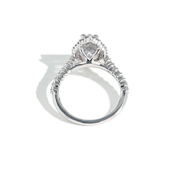 Vintage Pear Shape Pavé Engagement Ring Setting