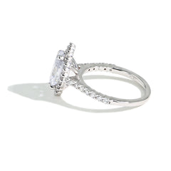 Vintage Pear Shape Pavé Engagement Ring Setting