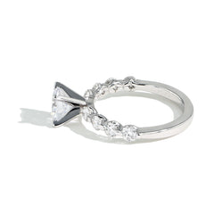 Round Diamond Platinum Engagement Ring Setting