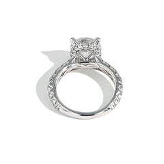 Round Diamond Hidden Halo Engagement Ring Setting