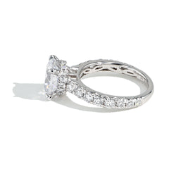 Round Diamond Hidden Halo Engagement Ring Setting