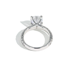 Round Diamond Pavé Engagement Ring Setting
