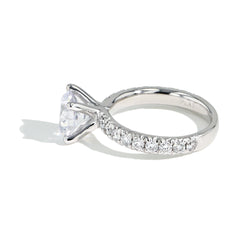 Round Diamond Pavé Engagement Ring Setting