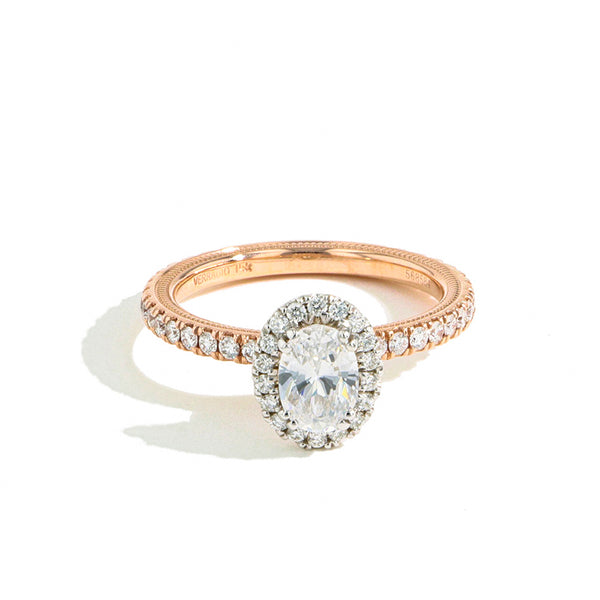 Verragio Tradition Oval Halo Pavé Diamond Engagement Ring Setting