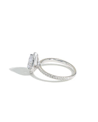 The Oval Halo Pavé  Engagement Ring in Rose Gold