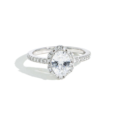 Kirk Kara Oval Diamond Hexagon Halo Engagement Ring - Kirk Kara product