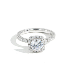 Verragio Tradition White Gold Round Diamond Cushion Halo Engagement Ring Setting