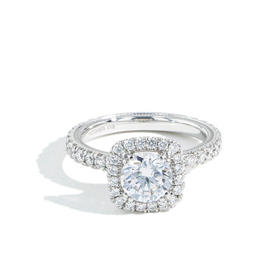 Verragio Tradition Cushion Halo Round Diamond Engagement Ring Setting - Verragio product