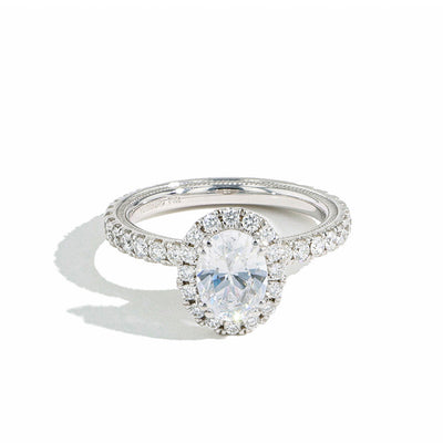 Verragio Tradition Halo Pavé Diamond Oval Engagement Ring Setting - Verragio product