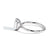 Ultra Thin Emerald Cut Hidden Halo Engagement Ring Setting in Platinum