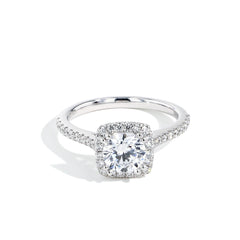 Gabriel & Co. Round Cushion Halo Diamond Engagement Ring Setting