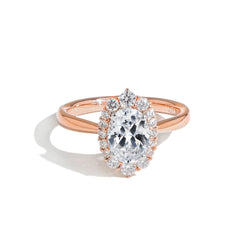 The Oval Vintage Engagement Ring in Rose Gold