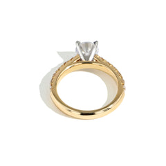Round Diamond Pavé Engagement Ring Setting