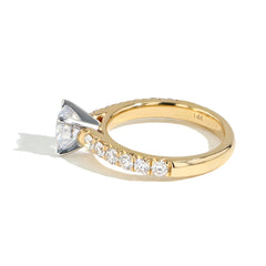 Round Diamond Pavé Engagement Ring Setting