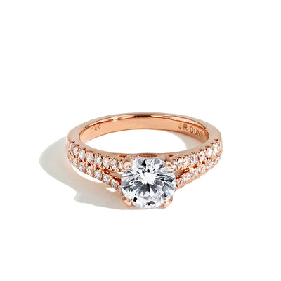 Round Diamond Split Shank Engagement Ring Setting - Private Label product