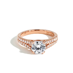 Round Diamond Split Shank Engagement Ring Setting