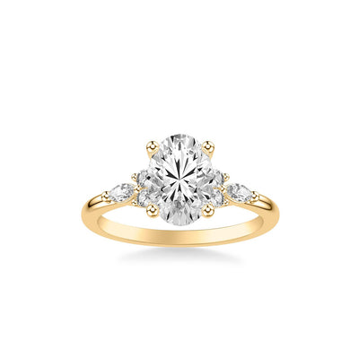 Oval Diamond Cluster Engagement Ring Setting - Private Label product