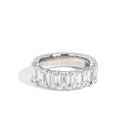 Emerald Cut Diamond Half Eternity Ring - Private Label product