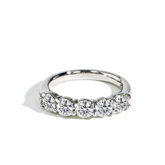 5 Round Diamond Band in Rose Gold - 1.50ctw