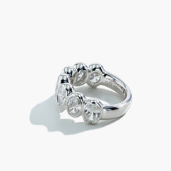 3.50 Carat Oval Diamond Bezel Wedding Band