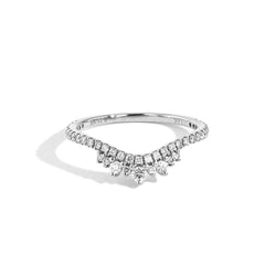 Diamond Tiara Wedding Ring in White Gold