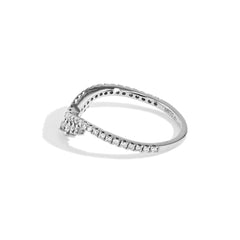 Diamond Tiara Wedding Ring in White Gold